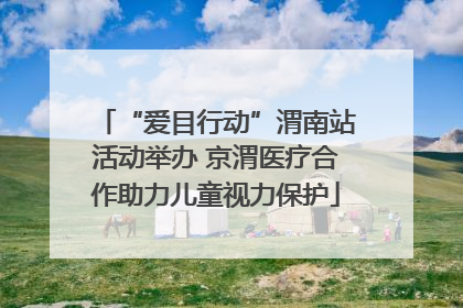 “爱目行动”渭南站活动举办 京渭医疗合作助力儿童视力保护