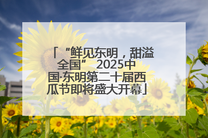 “鲜见东明，甜溢全国” 2025中国·东明第二十届西瓜节即将盛大开幕
