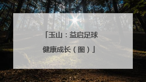 玉山：益启足球 健康成长（图）
