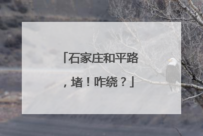 石家庄和平路，堵！咋绕？