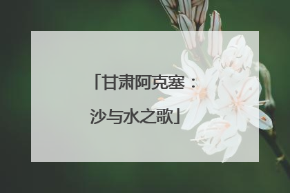 甘肃阿克塞：沙与水之歌