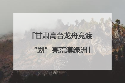 甘肃高台龙舟竞渡“划”亮荒漠绿洲