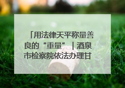 用法律天平称量善良的“重量”｜酒泉市检察院依法办理甘肃首例社区矫正对象见义勇为减刑案