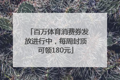 百万体育消费券发放进行中，每周封顶可领180元
