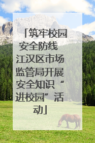 筑牢校园安全防线 江汉区市场监管局开展安全知识“进校园”活动