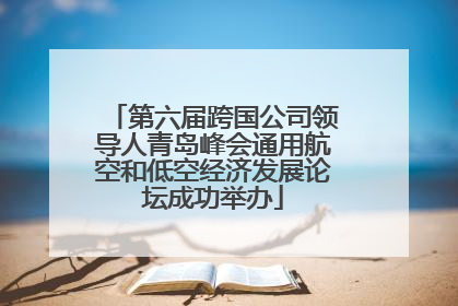 第六届跨国公司领导人青岛峰会通用航空和低空经济发展论坛成功举办