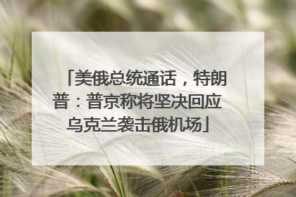 美俄总统通话，特朗普：普京称将坚决回应乌克兰袭击俄机场