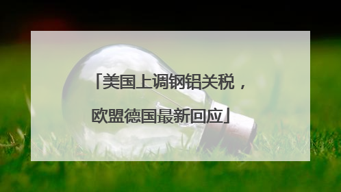 美国上调钢铝关税，欧盟德国最新回应