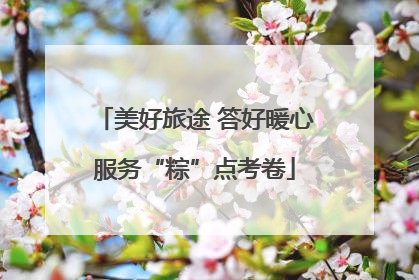 美好旅途 答好暖心服务“粽”点考卷