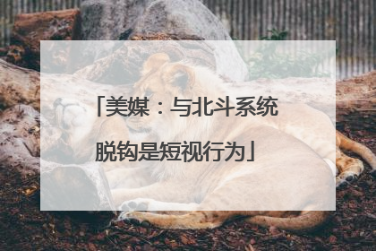 美媒：与北斗系统脱钩是短视行为