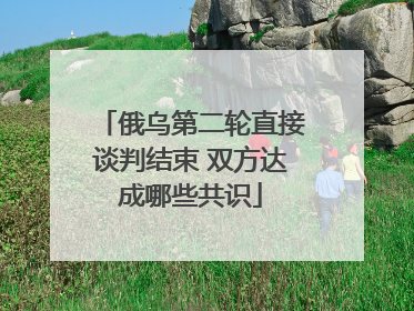 俄乌第二轮直接谈判结束 双方达成哪些共识