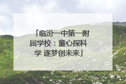 临汾一中第一附属学校：童心探科学 逐梦创未来