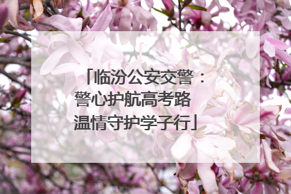 临汾公安交警：警心护航高考路 温情守护学子行