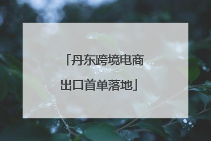 丹东跨境电商出口首单落地