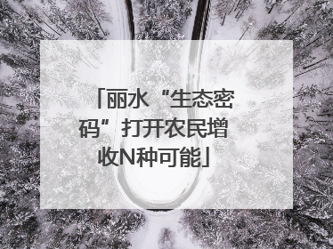 丽水“生态密码”打开农民增收N种可能