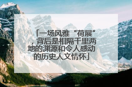 一场风雅“荷展”，背后是相隔千里两地的渊源和令人感动的历史人文情怀