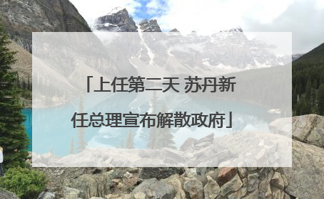 上任第二天 苏丹新任总理宣布解散政府