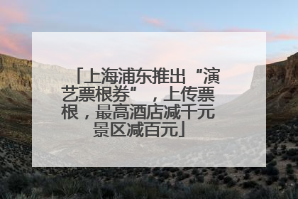 上海浦东推出“演艺票根券”，上传票根，最高酒店减千元景区减百元
