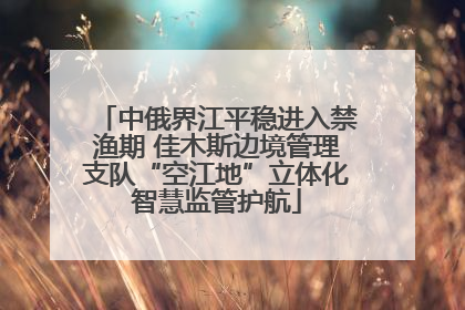 中俄界江平稳进入禁渔期 佳木斯边境管理支队“空江地”立体化智慧监管护航