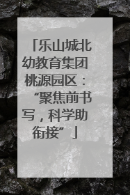 乐山城北幼教育集团桃源园区：“聚焦前书写，科学助衔接”