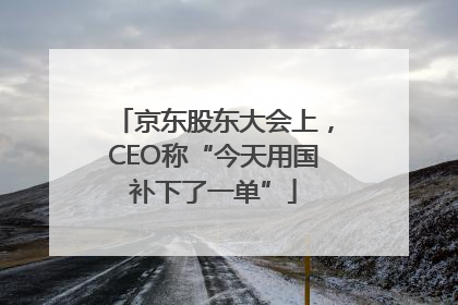 京东股东大会上，CEO称“今天用国补下了一单”
