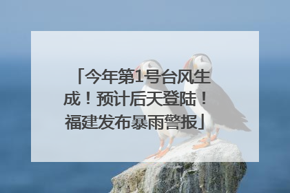 今年第1号台风生成！预计后天登陆！福建发布暴雨警报