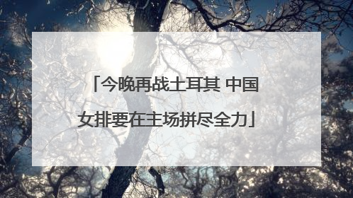 今晚再战土耳其 中国女排要在主场拼尽全力
