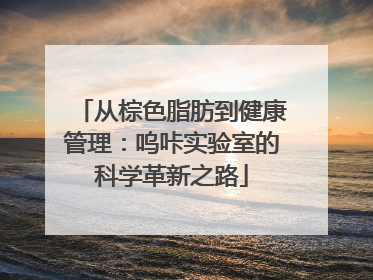 从棕色脂肪到健康管理：呜咔实验室的科学革新之路