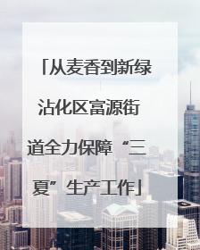 从麦香到新绿 沾化区富源街道全力保障“三夏”生产工作