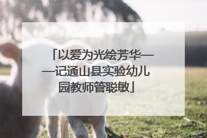 以爱为光绘芳华——记通山县实验幼儿园教师管聪敏