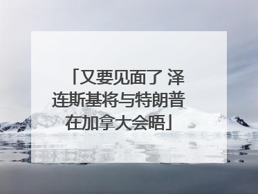又要见面了 泽连斯基将与特朗普在加拿大会晤