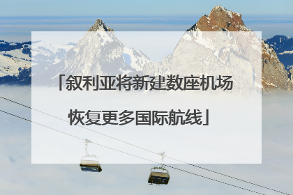 叙利亚将新建数座机场 恢复更多国际航线