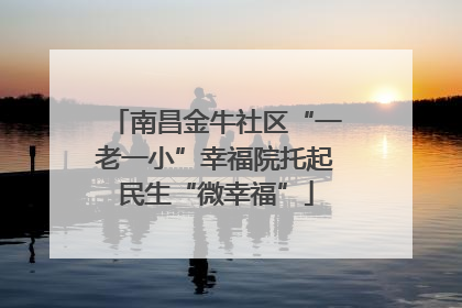 南昌金牛社区“一老一小”幸福院托起民生“微幸福”
