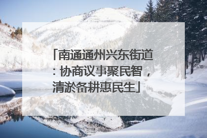 南通通州兴东街道：协商议事聚民智，清淤备耕惠民生