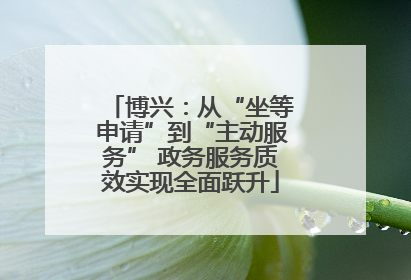 博兴：从“坐等申请”到“主动服务” 政务服务质效实现全面跃升