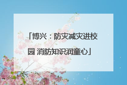 博兴：防灾减灾进校园 消防知识润童心