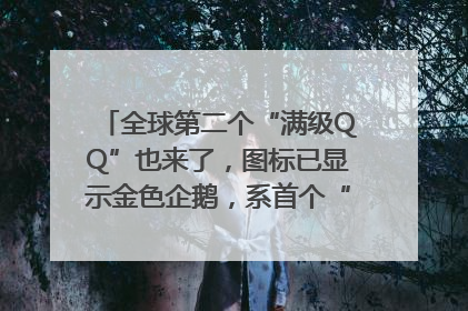 全球第二个“满级QQ”也来了，图标已显示金色企鹅，系首个“满级QQ”的小号