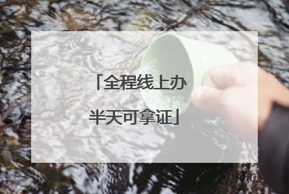 全程线上办 半天可拿证