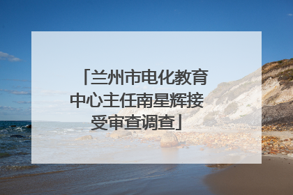 兰州市电化教育中心主任南星辉接受审查调查