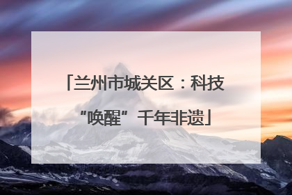 兰州市城关区：科技“唤醒”千年非遗