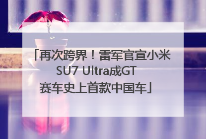 再次跨界！雷军官宣小米SU7 Ultra成GT赛车史上首款中国车