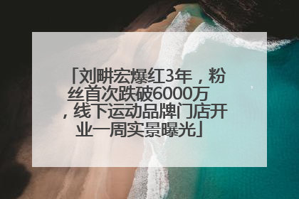 刘畊宏爆红3年，粉丝首次跌破6000万，线下运动品牌门店开业一周实景曝光