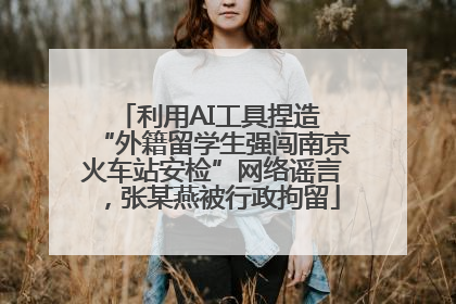 利用AI工具捏造 “外籍留学生强闯南京火车站安检”网络谣言，张某燕被行政拘留
