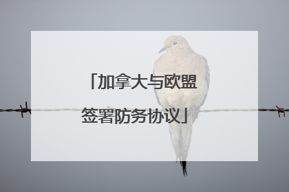 加拿大与欧盟签署防务协议