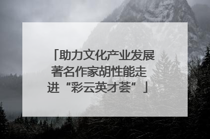 助力文化产业发展 著名作家胡性能走进“彩云英才荟”