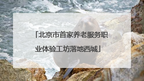 北京市首家养老服务职业体验工坊落地西城