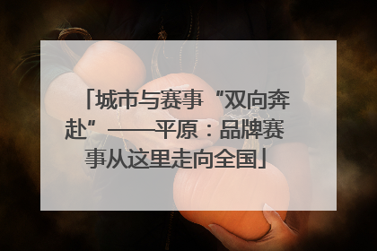 城市与赛事“双向奔赴”——平原：品牌赛事从这里走向全国