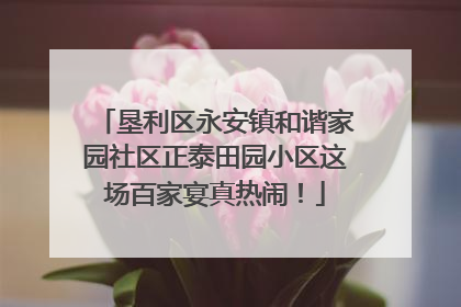 垦利区永安镇和谐家园社区正泰田园小区这场百家宴真热闹！