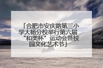 合肥市安庆路第三小学大杨分校举行第六届“和美杯”运动会暨校园文化艺术节