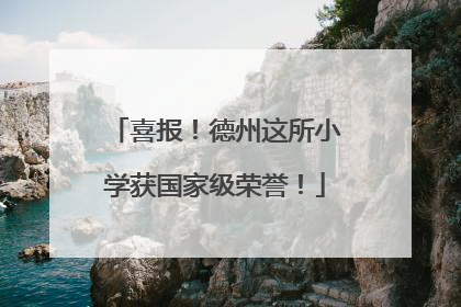 喜报！德州这所小学获国家级荣誉！